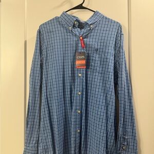 Chaps Blue Casual Button Down Shirt